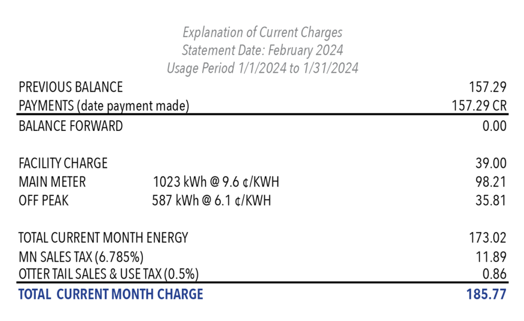 Sample Bill