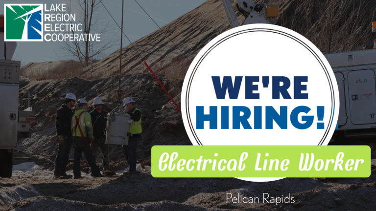 We’re hiring an electrical lineworker!